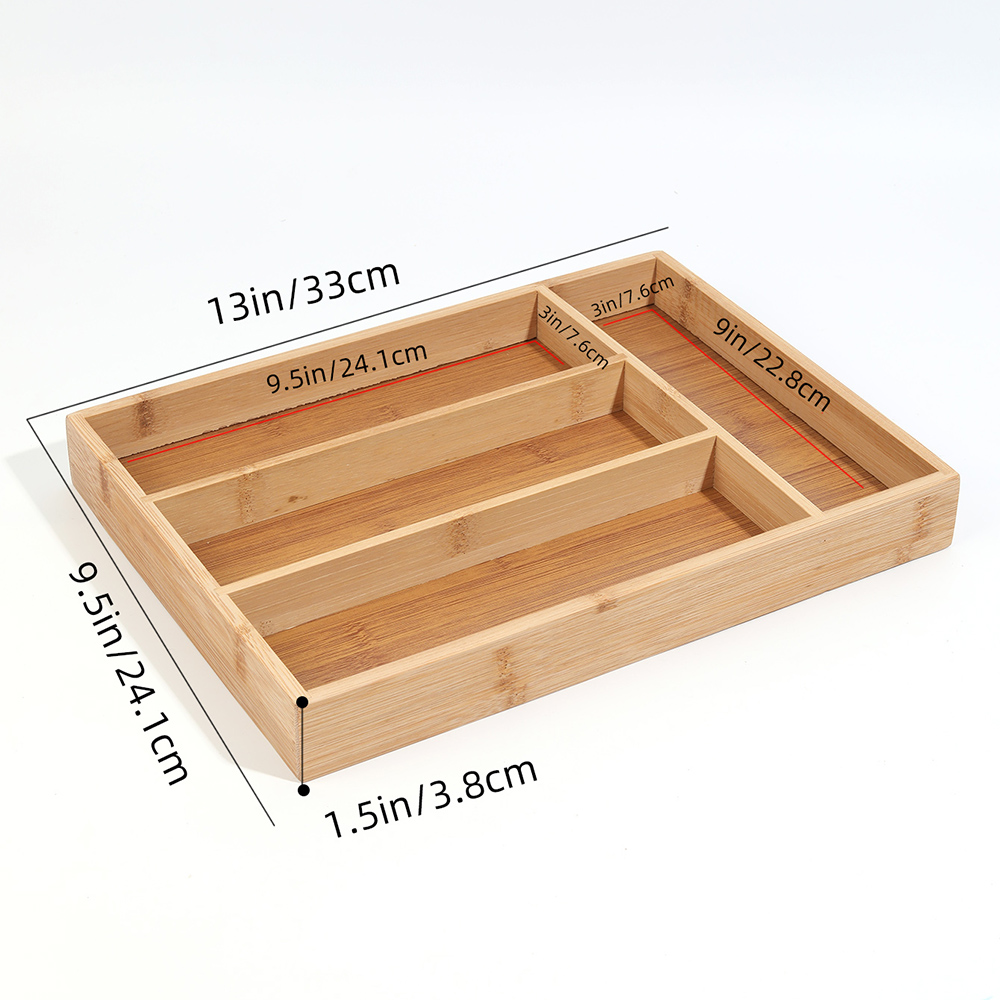 Bamboo Cutlery Divide Storage  - Drawer Organizer Peg review and price