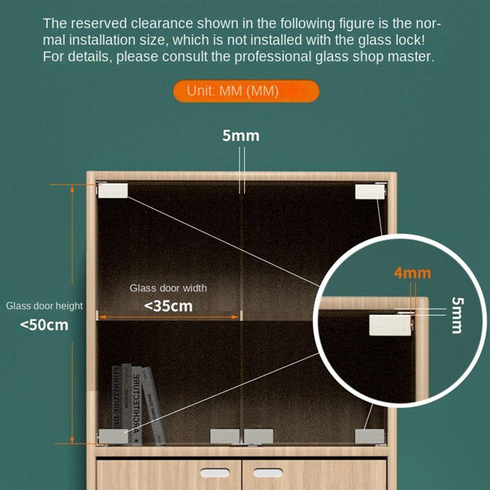 2pcs Non-Perforated Glass Door - Furniture Rotating Hardware review and price