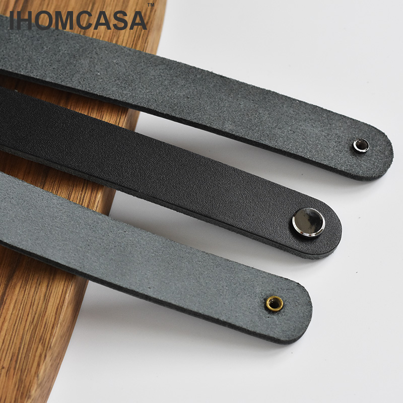 IHOMCASA Black Leather Knobs   - Furniture Rotating Hardware review and price