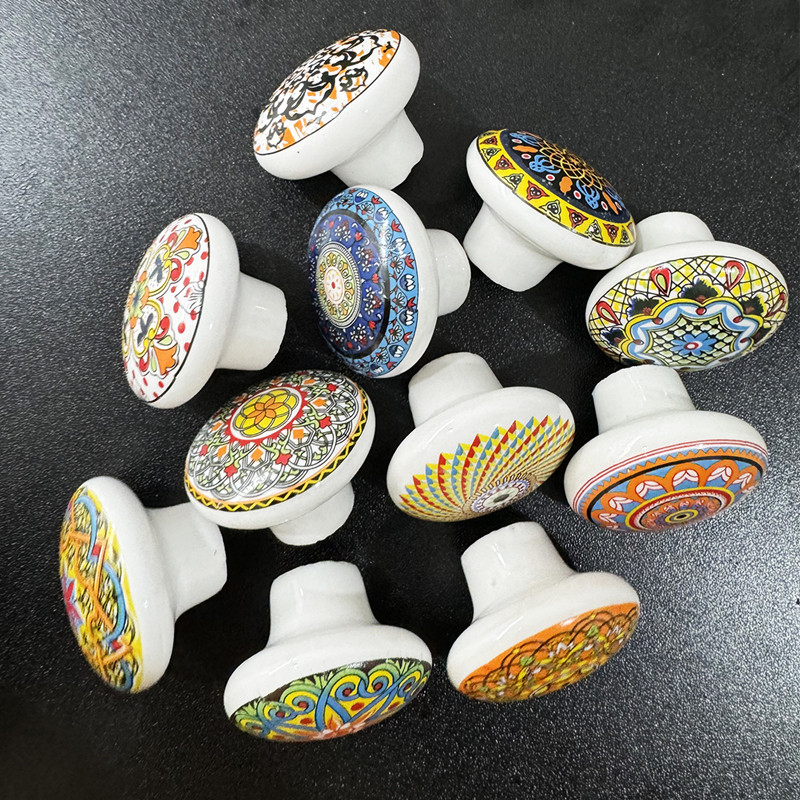 Bohemian Ceramic Single Hole C - Vintage Furniture Hardware Pulls review and price